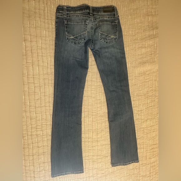 BKE Stella Jeans Womens 27 Long Blue Slim Boot Cut Low Rise Contrast - Picture 4 of 4